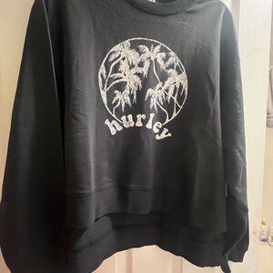 Hurley Black Crewneck Womens Size Small  with White Graphic